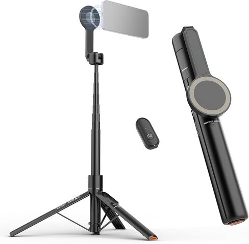 NEEWER Basics 5.48' Magnetic Selfie Stick Tripod Compatible with MagSafe iPhone Android, Portable Travel Cell Phone Stand with Remote, One Button Unfold for Vlog Video Recording Streaming, PA989 in Saudi Arabia