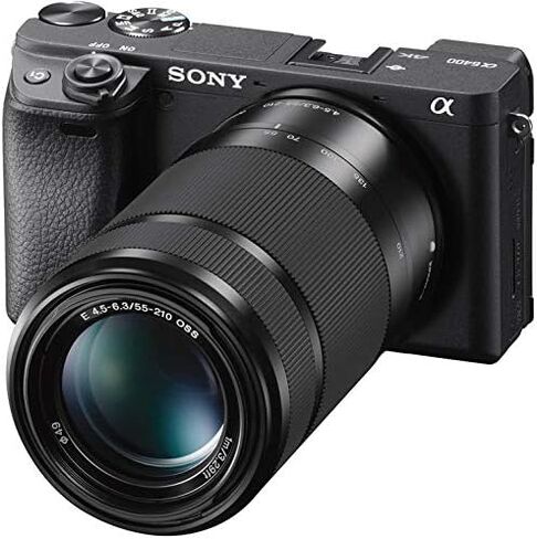 Sony A6400 4K Camera بدون مرآة + 18-135 مم و 55-210 مم 2 عدسة كيت ILCE-6400M/B (متجددة) | نموذج شريك سوني الولايات المتحدة الرسمي | حزمة مع مرشح حالة سفر Deco Gear تعيين بطارية إضافية عن بُعد in Saudi Arabia
