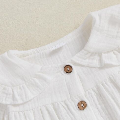 Toddler Girls Outfit Peter Pan Collar Shirt Pants Set Photoshoot Outfit in Saudi Arabia