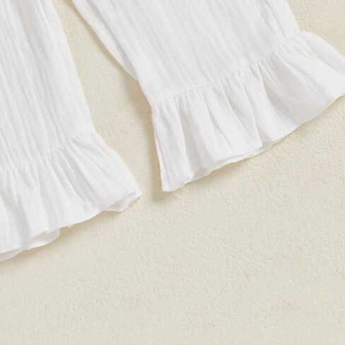 Toddler Girls Outfit Peter Pan Collar Shirt Pants Set Photoshoot Outfit in Saudi Arabia