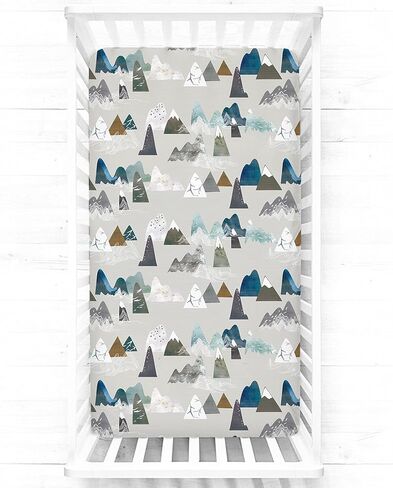 TANOFAR Mountains Baby Boy Crib Sheet Toddler Bed Sheets Soft Breathable Nursery Bedding in Saudi Arabia
