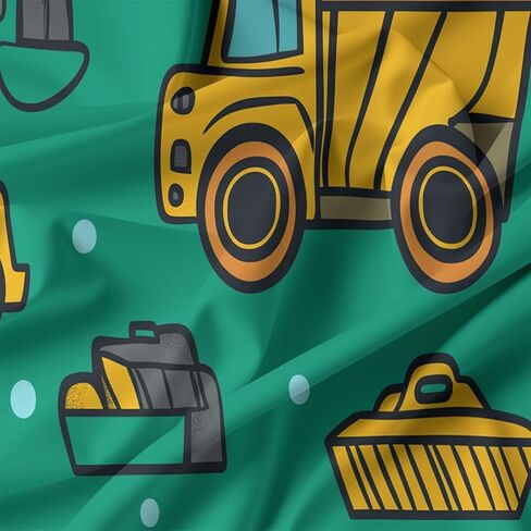 مجموعة غطاء لحاف مجموعة سستة الإغلاق Sage Green Toddler Cover Cover Set Cartoon Buildings and Engineering Oper in Kuwait