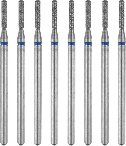 HARFINGTON 8pcs 120-140 Grits Diamond Grinding Bit 2.3mm Cylinder Head 2.35mm Shank 10mm Length Stone Sanding Drill Bits Rotary Tool for Ceramic Glass Nails Grinding Polishing in Saudi Arabia