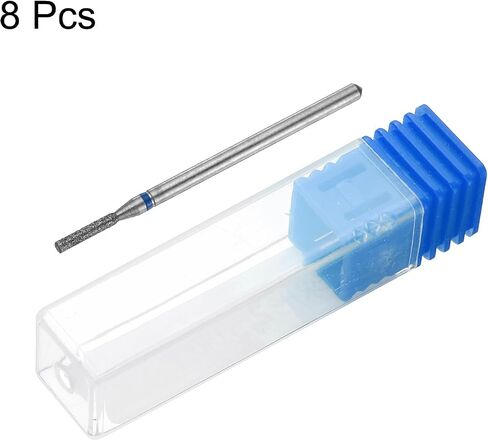 HARFINGTON 8pcs 120-140 Grits Diamond Grinding Bit 2.3mm Cylinder Head 2.35mm Shank 10mm Length Stone Sanding Drill Bits Rotary Tool for Ceramic Glass Nails Grinding Polishing in Saudi Arabia