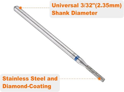 Harfington 9pcs pit priting bit set 1.35/1.6/1.8/2.3/2.5/4.2/5mm 2.35mm Stone Sanding Stone Bits أداة دوارة للأظافر الزجاجية الخزفية الطحن تلميع in Saudi Arabia