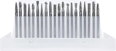 20pcs carbide ملف دوار مجموعة 1/8 "Shank Professional Carbide Bitt Bits Kit for Precision Metal/Wood Corving ، CNC Deburring & Jewelry Making in Kuwait