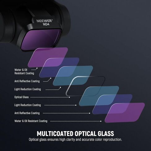مجموعة مرشح NEWER ND متوافقة مع DJI MINI 4K/2 SE/SE/2/MAVIC MINI (6 حزمة) ، ND4/8/16/32 CPL UV Multicoated HD HD CLASS Censy Filters Accsities Drone Assories ، 2x Cleaning Cloth ، FL-B31 in Kuwait