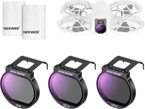 NEEWER ND Filter Set Compatible with DJI Mini 4K/2 SE/SE/2/Mavic Mini (6 Pack), ND4/8/16/32 CPL UV Multicoated HD Optical Glass Neutral Density Filters Drone Accessories, 2X Cleaning Cloth, FL-B31 in Saudi Arabia