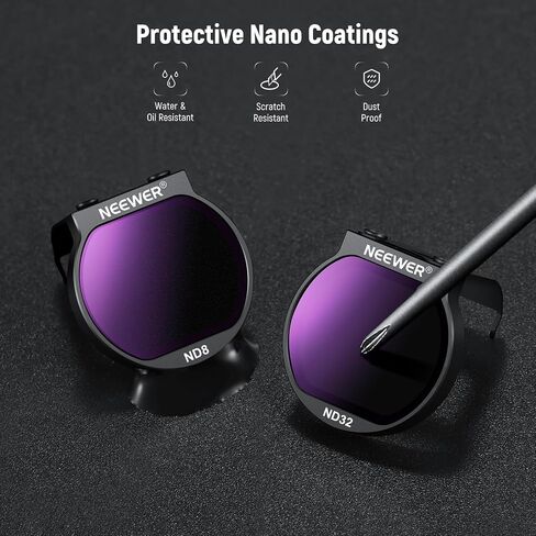 NEEWER ND Filter Set Compatible with DJI Mini 4K/2 SE/SE/2/Mavic Mini (6 Pack), ND4/8/16/32 CPL UV Multicoated HD Optical Glass Neutral Density Filters Drone Accessories, 2X Cleaning Cloth, FL-B31 in Saudi Arabia