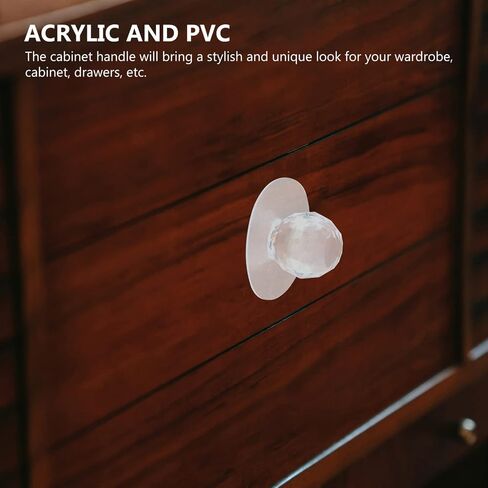 ARTIBETTER 30pcs Acrylic Drawer Handles Modern Crystal Cabinet Knobs for Easy Installation Pulls for Home Furniture and Wardrobe No Drill and Safe Design in Saudi Arabia