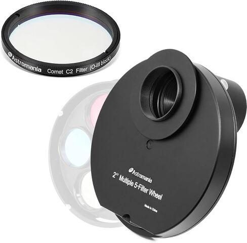 Astromania 2 Inch Upgrated O-III Filter - Bundle with - 2" Multiple 5-Position Filter Wheel in Saudi Arabia