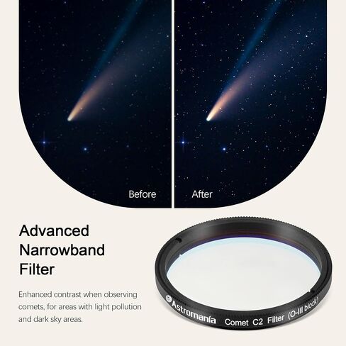Astromania 2 Inch Upgrated O-III Filter - Bundle with - 2" Multiple 5-Position Filter Wheel in Saudi Arabia