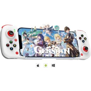 وحدة التحكم في الألعاب المحمولة لجهاز iPhone iOS Android PC عصا التحكم: تعمل مع iPhone15/14/13/X، iPad، Samsung Galaxy، M-otorola، TCL، Tablet، COD- اتصال لاسلكي (أبيض) in Kuwait