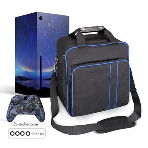 حقيبة حمل لجهاز Xbox Series X/S، حقيبة حمل للسفر لوحدات تحكم Xbox وملحقات الألعاب، متضمنة غطاء حماية من السيليكون in Kuwait