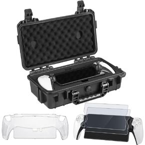 Hard Carrying Case Kit for PlayStation Portal Remote Player, Includes Waterproof Travel Bag, Protective Case and Screen Protectors for PS Portal Handheld Console and Accessories