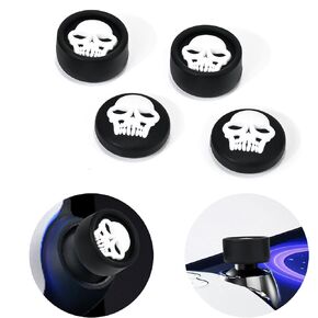 DLseego Thumb Grips Caps for Playstation Portal Remote Player, Full Protection Anti-Slip & Anti-Scratch Anti-Fingerprint Protective Cartoon Button Cap Cover 4 Thumb Stick Caps - Red