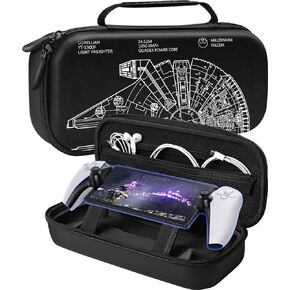 Travel Carrying Case for Playstation Portal Remote Player Carry Cases Protective Hard Shell Cool Face Men Boys Gamer Game Console Accessories Protector Portable Storage Bag for PS Portal