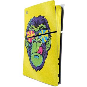 MightySkins Glossy Glitter Skin Compatible with Playstation 5 Slim Digital Edition Console Only - Hypno Chimp | Protective, Durable High-Gloss Glitter Finish | Easy to Apply | Made in The USA
