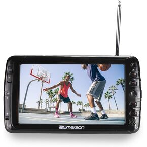 Emerson Portable 7" TV & Digital Multimedia Player with Built in Rechargeable Lithium Battery & DC Car Cord