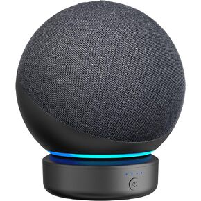 قاعدة بطارية PlusAcc للجيل الرابع من Echo - حامل حامل شاحن محمول بقدرة 10000 مللي أمبير في الساعة، وقت تشغيل 7 ساعات، قاعدة شحن قابلة لإعادة الشحن لجهاز Echo 4th Gen (أسود) in Kuwait