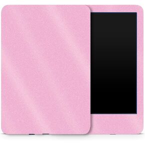 MightySkins Glossy Glitter Skin Compatible with Amazon Kindle 6-inch 11th Gen (2022) Full Wrap - Solid Pink | Protective High-Gloss Glitter Finish | Easy to Apply | Made in The USA