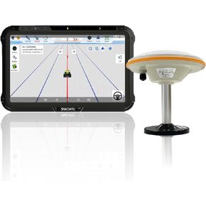 JY100 V1 Tractor GPS Guidance System 30cm Accuracy High Precision Farming GPS Strong Anti-Interference GNSS Antenna,Works Without Internet Suitable for Various Tractors