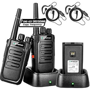 جهاز اتصال لاسلكي 10 عبوات للبالغين والعمل متوافق مع معظم أجهزة الراديو المحمولة ذات المقبض ثنائي الاتجاه مع تردد نسخ فك التشفير بمفتاح واحد، إنذار بمفتاح واحد، 205 رموز خصوصية، VOX، مسح ضوئي، قابل للبرمجة in Kuwait