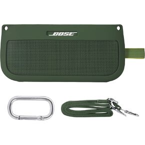 co2CREA Soft Silicone Case Replacement for Bose SoundLink Flex Bluetooth Portable Speaker (Silicone Case, Black Case)