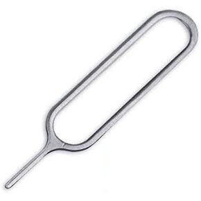 (10 Pack) iFlash Sim Card Tray Remover Eject Pin Key Tool for iPhone iPad Samsung Galaxy Smart Phone/Tablet and More (Silver)