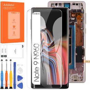 OLED Screen for Samsung Galaxy Note 9 Screen Replacement for Samsung N960 LCD Screen SM-N960F,SM-N960U Touch Display Digitizer Assembly Repair Parts with Frame(Purple with FigerPrint Function)