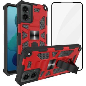Ailiber Phone Case for Motorola Moto G 5G 2024/Moto G Play 5G 2024[Not fit 4G], with Screen Protector, for Magnetic Car Mount, Kickstand Holder, Heavy Duty Shockproof Protective Case Cover-Purple Blue