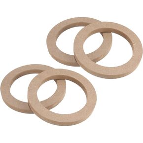 Unifizz 4Pcs Car 5 Universal Wooden Car Speaker Subwoofer Mounting Spacer Rings Adapter Bracket Holder Plate