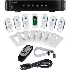 Dayton Audio DAX66 6-Source 6-Zone Distributed Whole House Audio System with Keypads 25 WPC