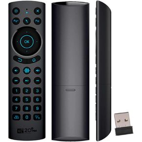G20BTS Plus Wireless Bluetooth 5.0 Voice Backlit Remote Control Support 2.4G USB Gyroscope IR Learning Remote Control for Android TV Box(G20S Pro Plus)