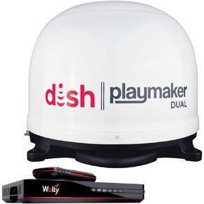 Dish Playmaker Bundle Automatic Satellite Antenna, White