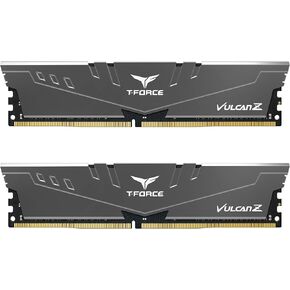 TEAMGROUP T-Force Vulcan Z DDR4 DRAM 16GB Kit (2x8GB) 3200MHz Desktop Memory Module (PC4-25600) CL16 Ram (Gray) - TLZGD416G3200HC16FDC01