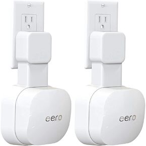 منفذ تثبيت على الحائط فقط لنظام eero 6 & 6+ شبكة Wi-Fi (ليس لـ Pro 6/Pro 6E)، لا توجد أسلاك فوضوية وحامل منفذ موفر للمساحة لموسع eero (عبوة واحدة) in Kuwait