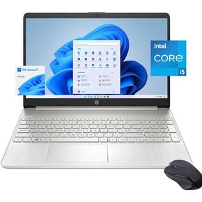 كمبيوتر محمول HP 15 Business & Student، شاشة FHD Micro-Edge مقاس 15.6 بوصة، Intel Core i5-1135G7 حتى 4.2 جيجا هرتز، ذاكرة الوصول العشوائي 16 جيجا بايت 3200 ميجا هرتز، 1 تيرابايت NVMe SSD، كاميرا ويب، USB-C، WiFi، لوحة مفاتيح، عمر بطارية طويل، ماوس PDG، فو