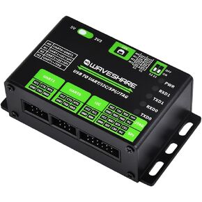 Waveshare USB to UART/I2C/SPI/JTAG Converter, Supports Multiple Interfaces, Compatible with 3.3V and 5V, Multiple Protection Circuits, Multiple Systems Support