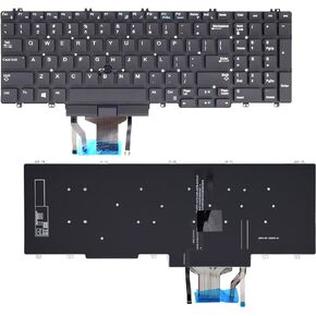 TLBTEK Backlight Keyboard Replacement with Pointer Compatible with Dell Precision 3530 7530 7540 7730 7740 E7530 M3530 M7530 M7730 Series Laptop