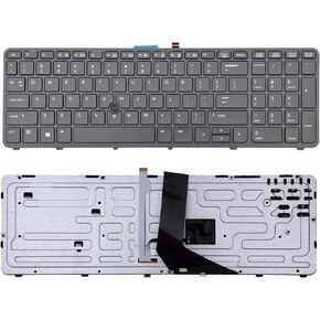 Replacement Keyboard Compatible with HP ZBook 15 G1 G2 17 G1 G2 Series PK130TK1A00 SK7123BL MP-12P23USJ698W PK130TK2A00 733688-001 with Pointer and Backlight