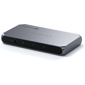 Satechi Thunderbolt 4 Hub Slim Pro، شحن USB C 96W، شاشة فردية 8K أو مزدوجة 4K، 4 منافذ Thunderbolt 4، USB 3.2 Gen2 - لجهاز MacBook Pro/Air M1 M2 M3، Dell، HP، Surface، Lenovo in Kuwait