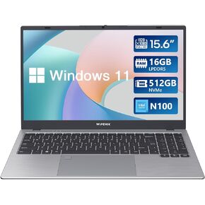Laptop Computer, 16GB LPDDR5 RAM Laptop 512GB NVMe SSD, Intel Quad-Core N100, 15.6 Inch 1080P IPS Display Windows 11 Pro Laptops, WiFi 6, BT 5.2, RJ45 Ethernet, Fingerprint, USB Type-C in Kuwait
