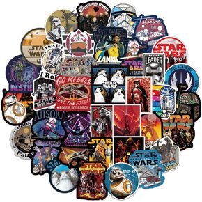 108 pcs/Pack Star Wars Theme Cool Vsco Sticker No Repetition Stickers Vinyl Skateboard Guitar Travel Case Sticker Water Bottle Laptop Luggage Bike Bicycle Stickers