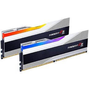 G.SKILL Trident Z5 RGB Series (Intel XMP 3.0) DDR5 RAM 32GB (2x16GB) 6800MT/s CL34-45-45-108 1.40V Desktop Computer Memory UDIMM - Metallic Silver (F5-6800J3445G16GX2-TZ5RS)