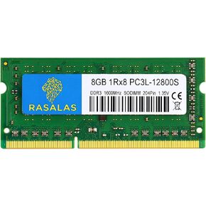 8GB 1Rx8 PC3L-12800S DDR3L 1600MHz DDR3 RAM SODIMM 1.35V CL11 204-Pin PC3-12800 Memory Upgrade Ram for Laptop …