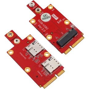 M.2 (NGFF) Key B to Mini PCI-E Adapter with Dual Nano SIM Card Slot