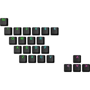 Pudding Keycaps | Double Shot PBT | 112 Keys | Translucent Layer | Supports 60%, TKL & Full-Size RGB Mechanical Gaming Keyboards | ANSI (US) Layout & 4 ISO Keys (Black)