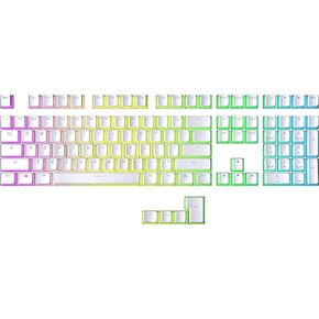 بودنغ كيكابس | دبل شوت PBT | 112 مفتاح | طبقة شفافة | يدعم 60%، TKL ولوحات مفاتيح الألعاب الميكانيكية RGB كاملة الحجم | تخطيط ANSI (الولايات المتحدة) و4 مفاتيح ISO (أسود)