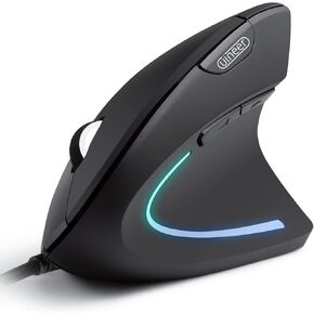 Wired Vertical Mouse, USB Ergonomic Mouse with 4 Adjustable DPI, 6 Buttons 1.5M Cable Computer Mouse for Laptop, Desktop, PC(Black) in Kuwait